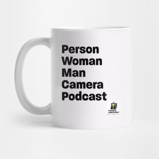 person woman man camera podcast Mug